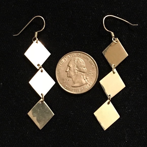 Statement dangle earrings in sterling silver - Picture 6 of 6